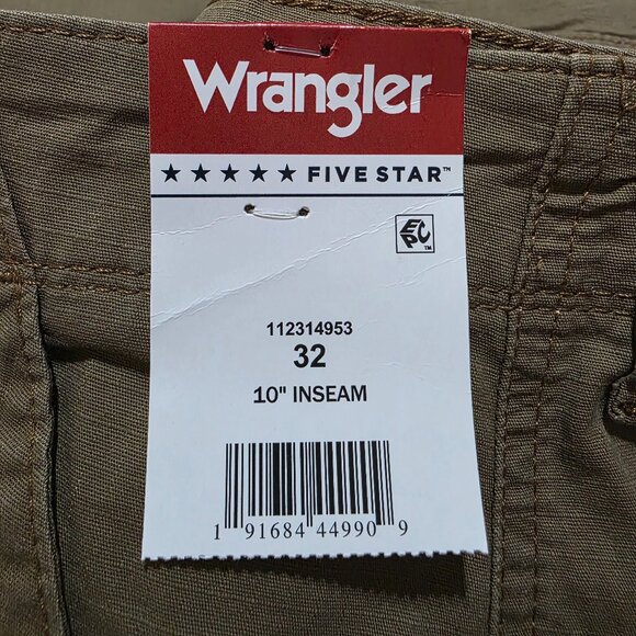 Wrangler Ripstop Cargo Stretch Shorts Tech Relaxed Fit Men's Sizes 32-48 Brown - Picture 9 of 11